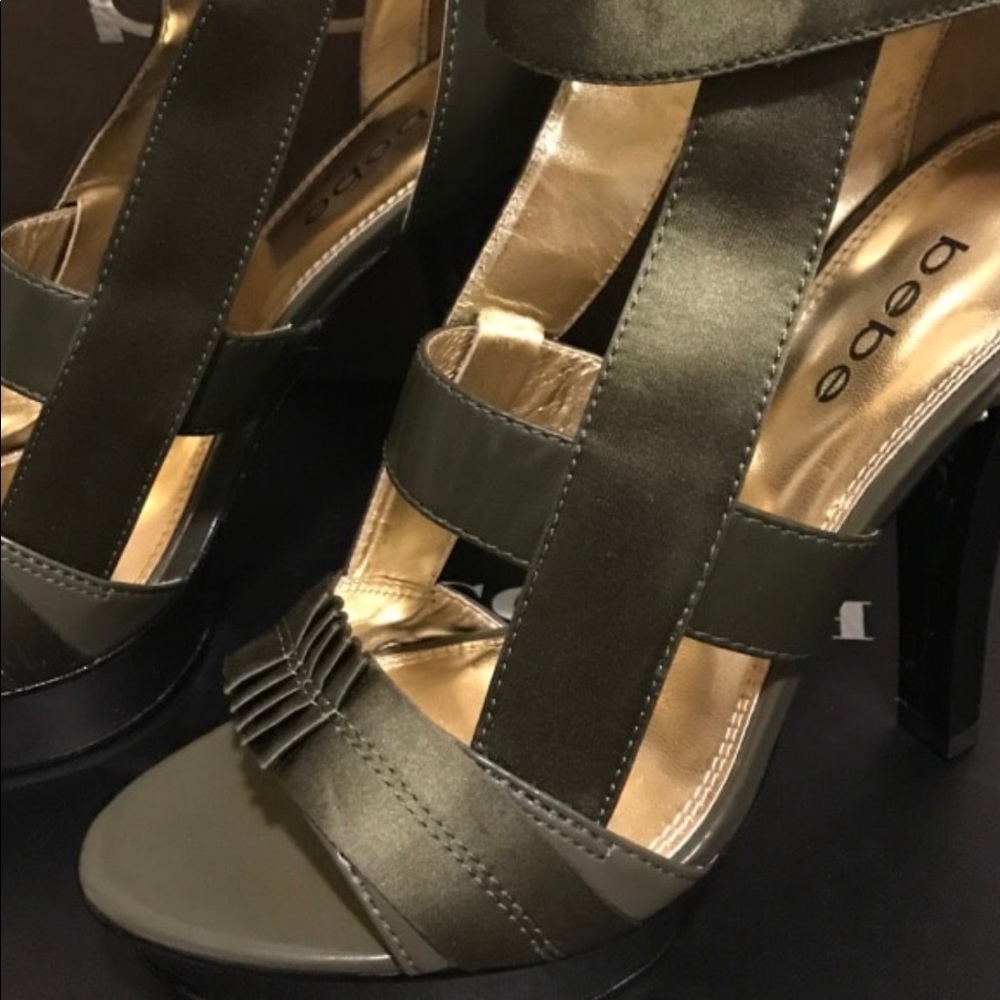 BRAND NEW - Army Green bebe heels